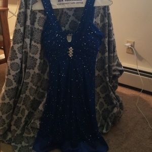 Sparkly blue winter formal/homecoming dress